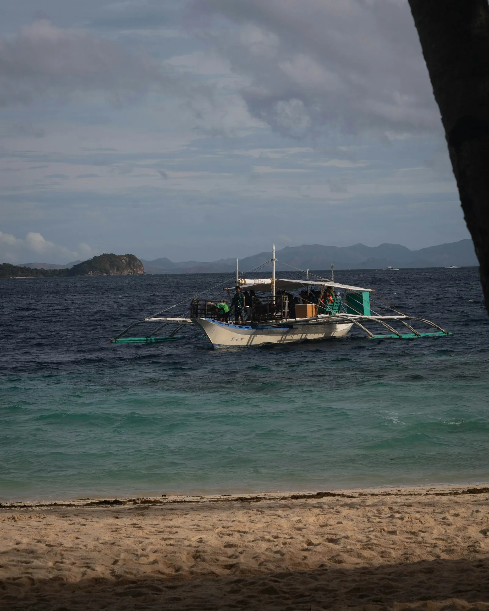 Tropical island aerial view of coral reefs